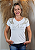 T-shirt Feminina  Asa de Anjo 'Paz" Canutilho Strass Chaton Bordados a Mão - Imagem 3