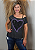 T-shirt Feminina Estonada Coração Preto e Lilás Pedraria - Imagem 1