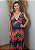 Vestido Longo Em Malha Floral Com Bojo Sem Manga Alça Ajustavel Flores Colors - Imagem 5