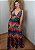 Vestido Longo Em Malha Floral Com Bojo Sem Manga Alça Ajustavel Flores Colors - Imagem 6