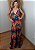 Vestido Longo Em Malha Floral Com Bojo Sem Manga Alça Ajustavel Flores Colors - Imagem 4