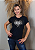 T-shirt Feminina Preta Baby Look Coração 3D Pedraria - Imagem 5