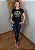 T-shirt Feminina Preta Baby Look Smile Dourado Pedraria - Imagem 6