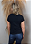 T-shirt Feminina Preta Baby Look Mandala Leão Pedraria - Imagem 9