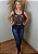 Regata Feminina Cropped Estonado Renda Rolling Stones Pedraria - Imagem 2