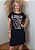Vestido Em Malha Preto Marilyn Monroe Pedraria - Imagem 1