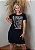 Vestido Em Malha Preto Marilyn Monroe Pedraria - Imagem 5