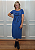 Vestido Midi em Malha Azul Rolling Stones Contorno Preto Pedraria - Imagem 2