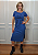 Vestido Midi em Malha Azul Rolling Stones Contorno Preto Pedraria - Imagem 6