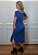 Vestido Midi em Malha Azul Rolling Stones Contorno Preto Pedraria - Imagem 4