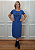Vestido Midi em Malha Azul Rolling Stones Contorno Preto Pedraria - Imagem 8