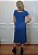 Vestido Midi em Malha Azul Rolling Stones Contorno Preto Pedraria - Imagem 10