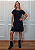 Vestido Em Malha Preto Asa Prata Coração Pedraria - Imagem 12