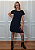 Vestido Em Malha Preto Asa Prata Coração Pedraria - Imagem 14
