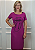 Vestido Midi em Malha Fucsia Rolling Stones Contorno Preto Pedraria - Imagem 3