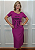 Vestido Midi em Malha Fucsia Rolling Stones Contorno Preto Pedraria - Imagem 5