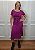 Vestido Midi em Malha Fucsia Rolling Stones Contorno Preto Pedraria - Imagem 6