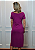 Vestido Midi em Malha Fucsia Rolling Stones Contorno Preto Pedraria - Imagem 9