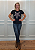 T-shirt Feminina Preta Baby Look Estrela Prata e Lilas Pedraria - Imagem 2