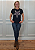 T-shirt Feminina Preta Baby Look Estrela Prata e Lilas Pedraria - Imagem 6