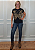 T-shirt Feminina Preta Baby Look Borboleta Dourada Grande Pedraria - Imagem 2