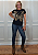 T-shirt Feminina Preta Baby Look Borboleta Dourada Grande Pedraria - Imagem 6