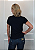 T-shirt Feminina Preta Baby Look Borboleta Dourada Grande Pedraria - Imagem 9