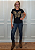 T-shirt Feminina Preta Baby Look Borboleta Voe Dourada Pedraria - Imagem 2