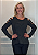 Blusa Tricot Feminino Estonado Coração Cortorno Preto Pedraria - Imagem 14