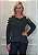 Blusa Tricot Feminino Estonado Coração Cortorno Preto Pedraria - Imagem 7