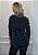 Blusa Tricot Feminino Estonado Coração Cortorno Preto Pedraria - Imagem 3