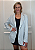 Blazer Oversized Feminino Prata Brilhante - Imagem 1