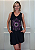 Vestido Regata em Malha Preto Mandala Olho Grego Roxo Pedraria - Imagem 1