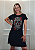 Vestido Em Malha Preto Caveira Mexicana Rosas Pedraria - Imagem 3