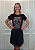 Vestido Em Malha Preto Caveira Mexicana Rosas Pedraria - Imagem 7