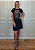 Vestido Em Malha Preto Caveira Mexicana Rosas Pedraria - Imagem 2