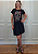 Vestido Em Malha Preto Caveira Mexicana Rosas Pedraria - Imagem 4