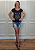 T-shirt Feminina Preta Route 66 Azul Pedraria - Imagem 2