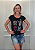 T-shirt Feminina Preta Rock Colors Pedraria - Imagem 1
