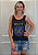Regata Feminina Preta Route 66 Azul Pedraria - Imagem 1