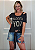 T-shirt Feminina Estonada Made For You Amarração Frontal Pedraria - Imagem 5