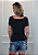 T-shirt Feminina Estonada Made For You Amarração Frontal Pedraria - Imagem 7
