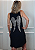 Vestido Regata em Malha Preto Asa de Anjo Prata Pedraria - Imagem 1