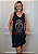 Vestido Regata em Malha Preto Caveira Mexicana Rosas Pedraria - Imagem 1