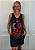 Vestido Regata em Malha Preto Caveira Colors Laranja Pedraria - Imagem 1