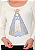 Tshirt Feminina Manga Longa Off White Gola Canoa Nossa Senhora Pedraria - Imagem 3