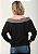 Blusa Feminina Ombro a Ombro Manga Morcego Pedraria Prata - Imagem 6