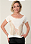 Tshirt Feminina Off White Gola Canoa Coração Alado Pedraria - Imagem 5