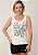 Regata Feminina Off White Rock And Roll Preto Pedraria - Imagem 1