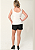 Regata Feminina Off White Alça Renda Rosa Dourada Pedraria - Imagem 6